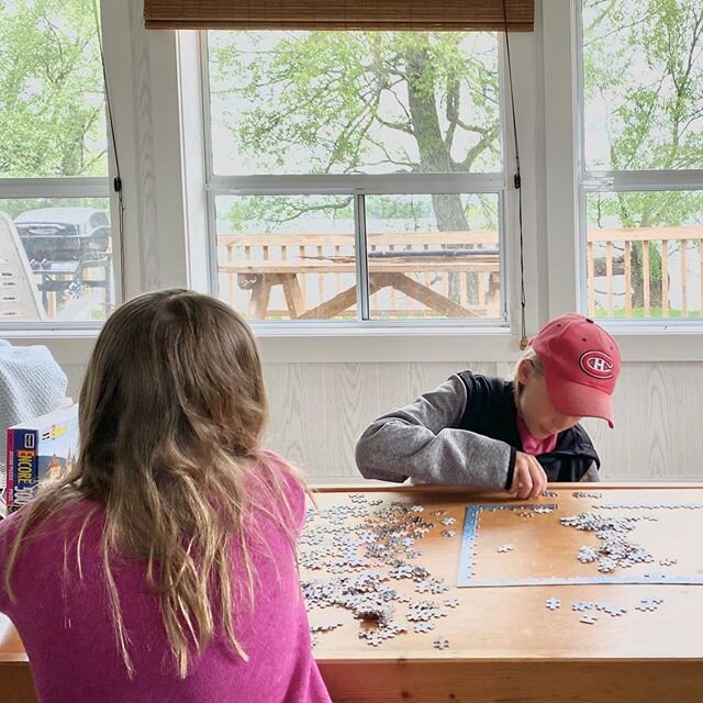 It was a cold, wet weekend on the island. Luckily, we had some indoor activities to keep us busy! #puzzletime