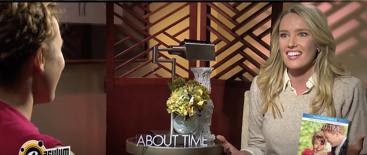 Interviewing Rachel McAdams for About Time. 