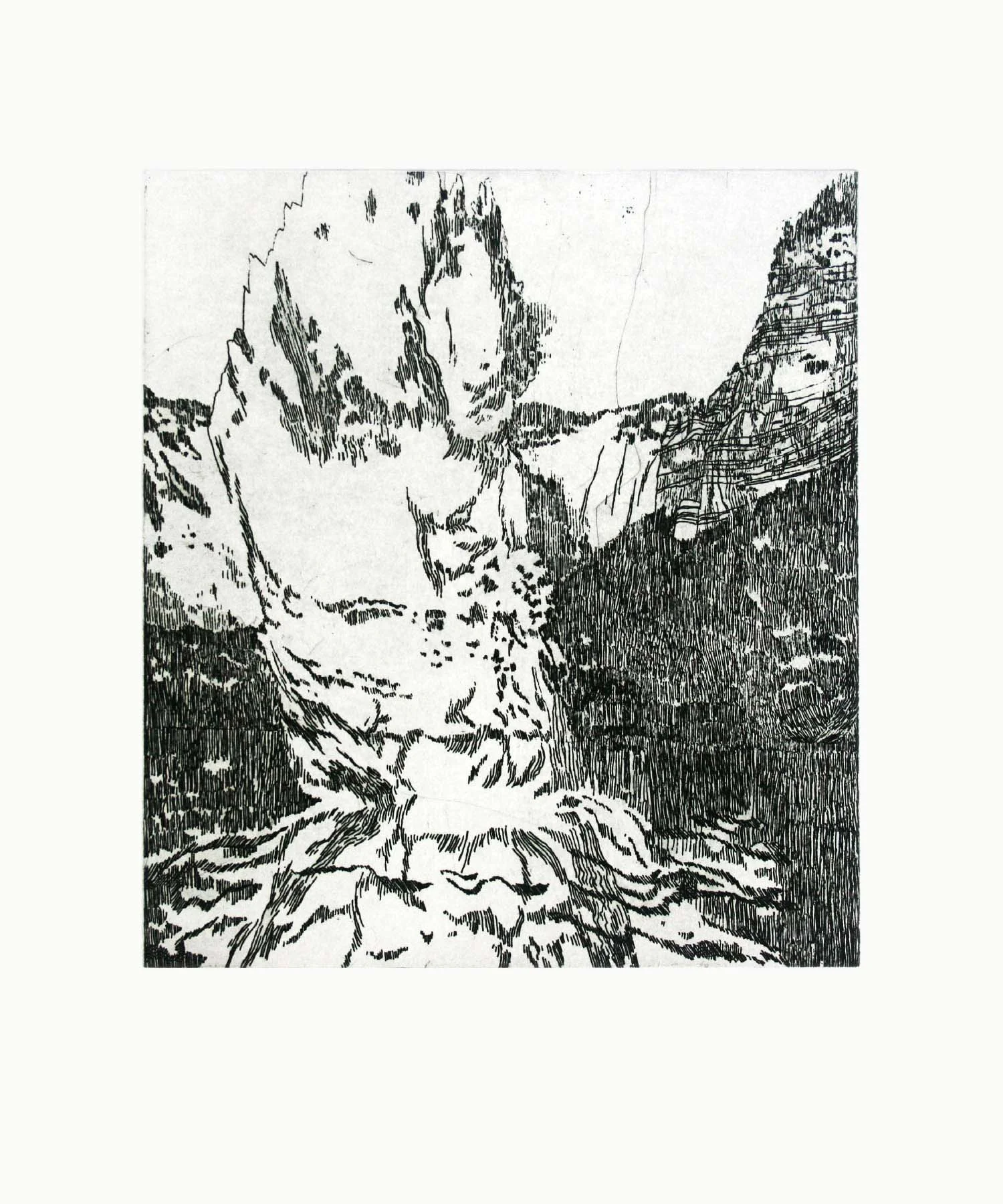 Pastille 2 Aluminium etching 29.5cm x 26cm (plate size) Hahnemühle German Etching Paper 310 gms 2012