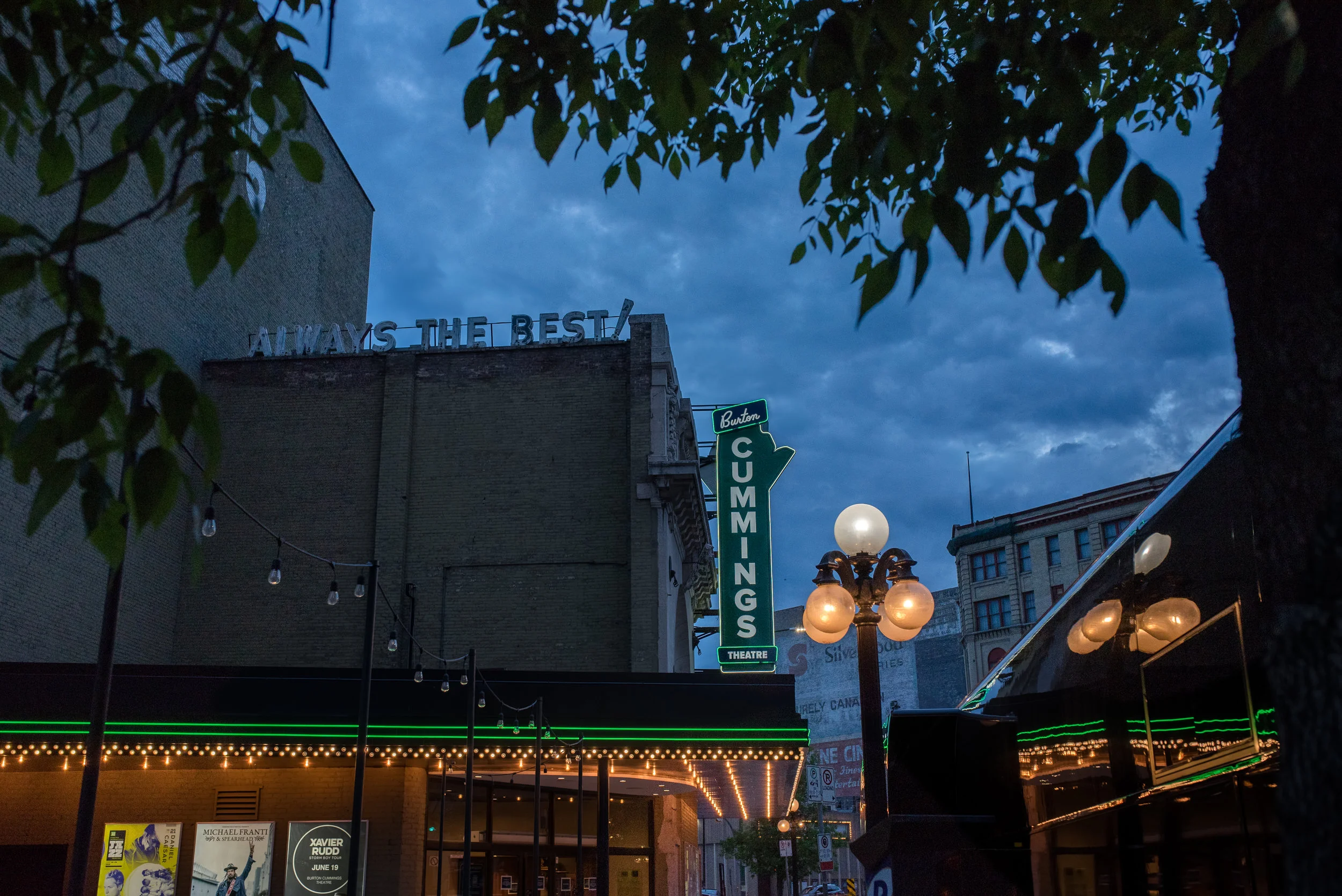 Winnipeg Burton Cummings Theatre at Night