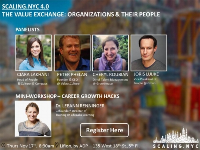 ScalingNYC 4.0: The Value Exchange - An Organization & Their People