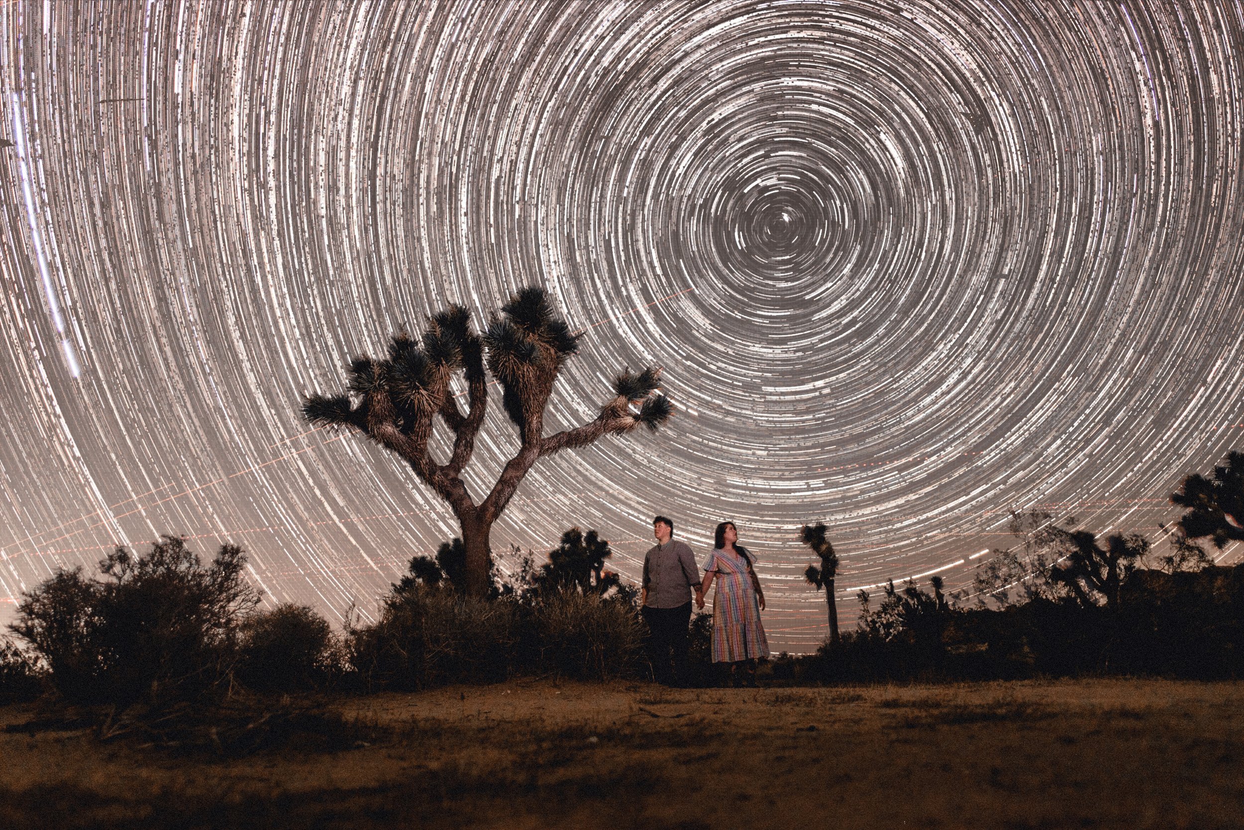 Joshua Tree California Night Sky Star Trail Photography - Astrophotography - Rainbow Baby - LGBTQ Maternity Elopement Photographer - Requiem Images - Tap Megan - Photoshop.jpg