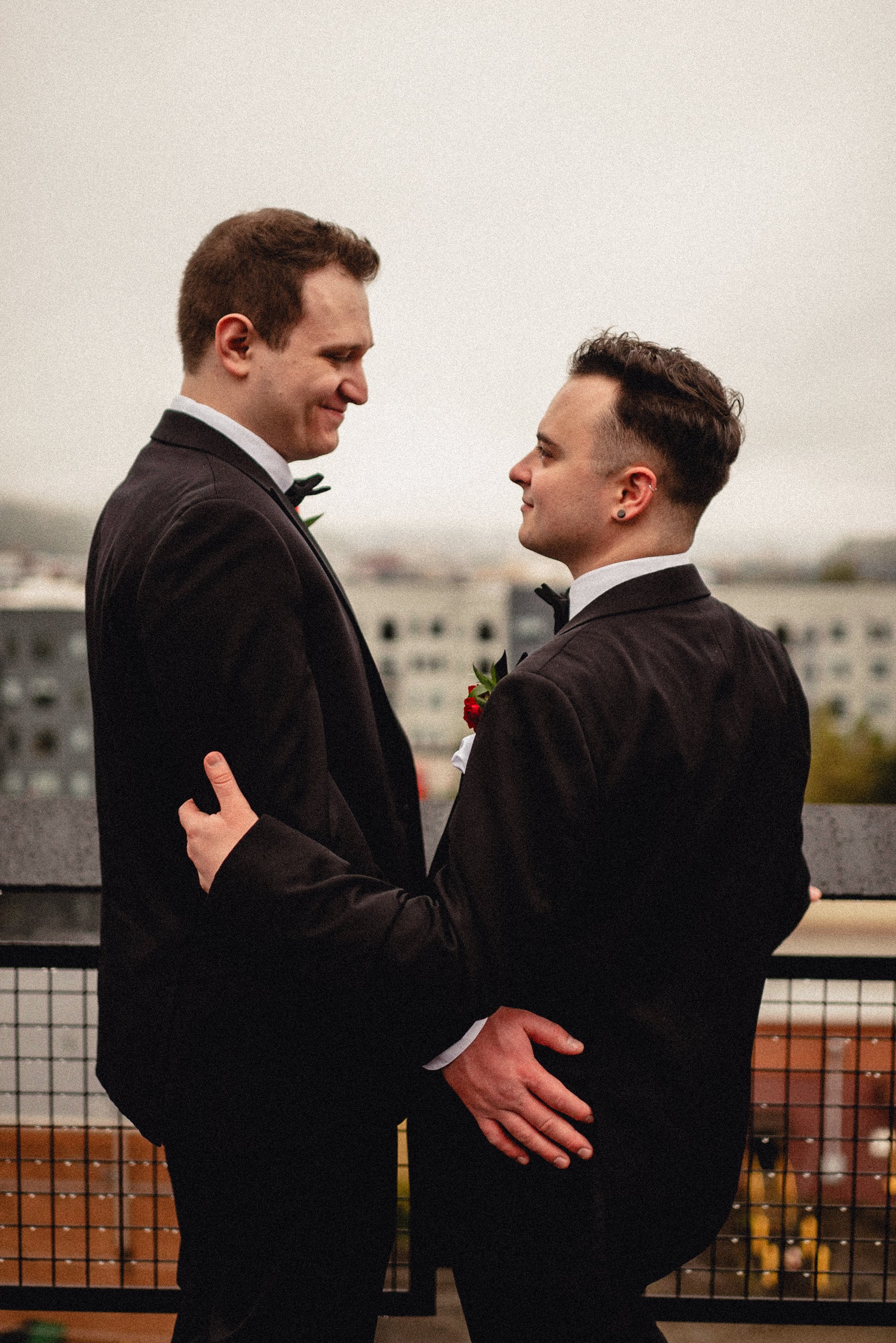 Requiem Images - LGBTQ Pittsburgh PA WV Elopement Wedding Photographer - Randy Zach Tryp Hotel Rooftop Micro Wedding -41.jpg