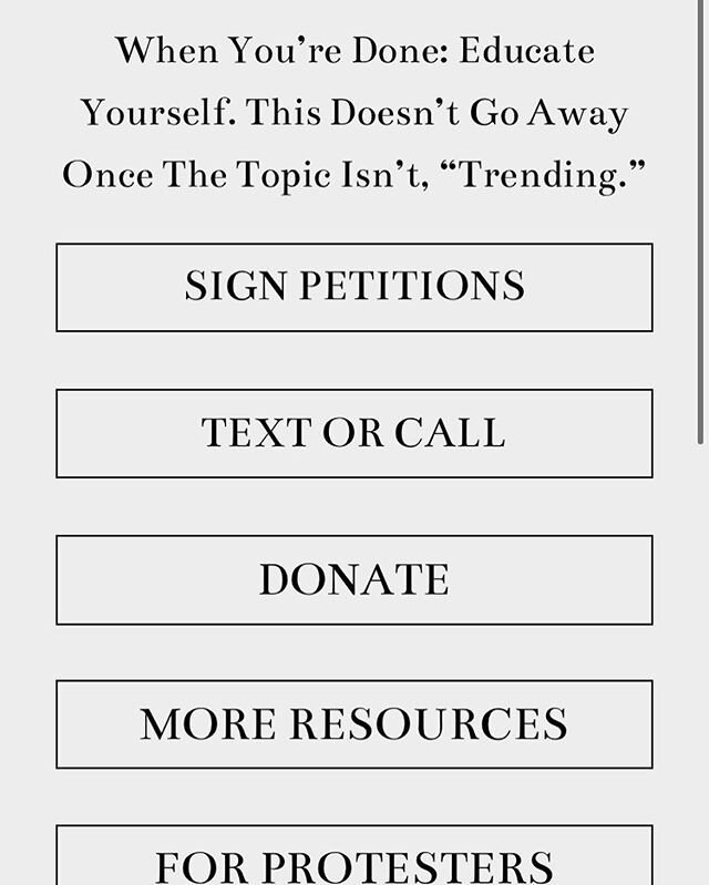 There&rsquo;s a link in my bio to resources on how to support. Go there for direct links to organization to donate to, how to contact local reps, and assistance for protestors. 
I&rsquo;ve generally always been of the opinion that &ldquo;social media