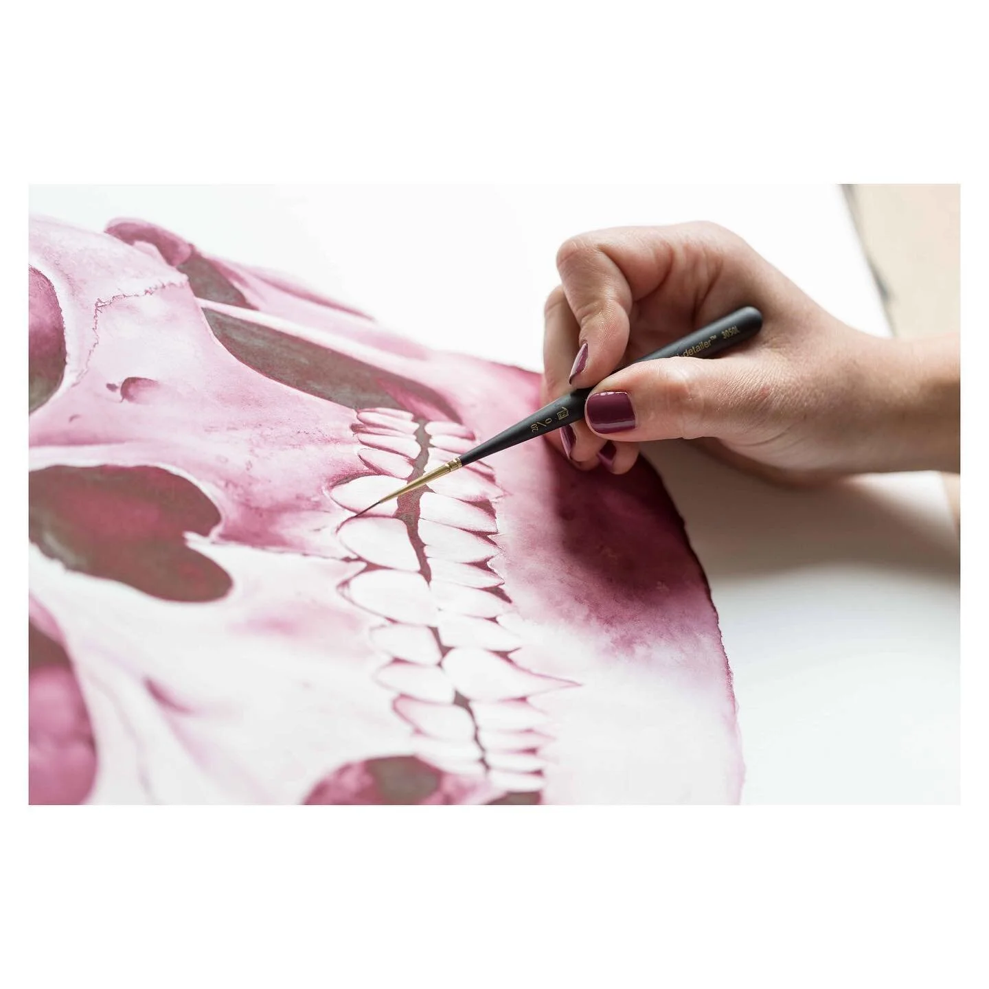 Flossing 

#watercolor #inmystudio #skullart