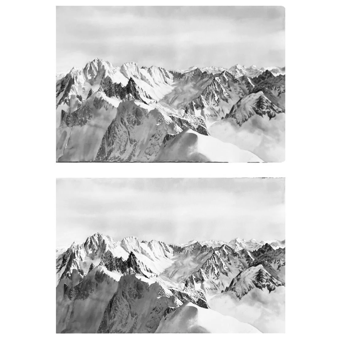 Before (top) vs after. Can you spot the differences? 

(FYI - The original is blue, but I grayscaled these comparisons to check the dark/ light value. This check always helps me at this stage)