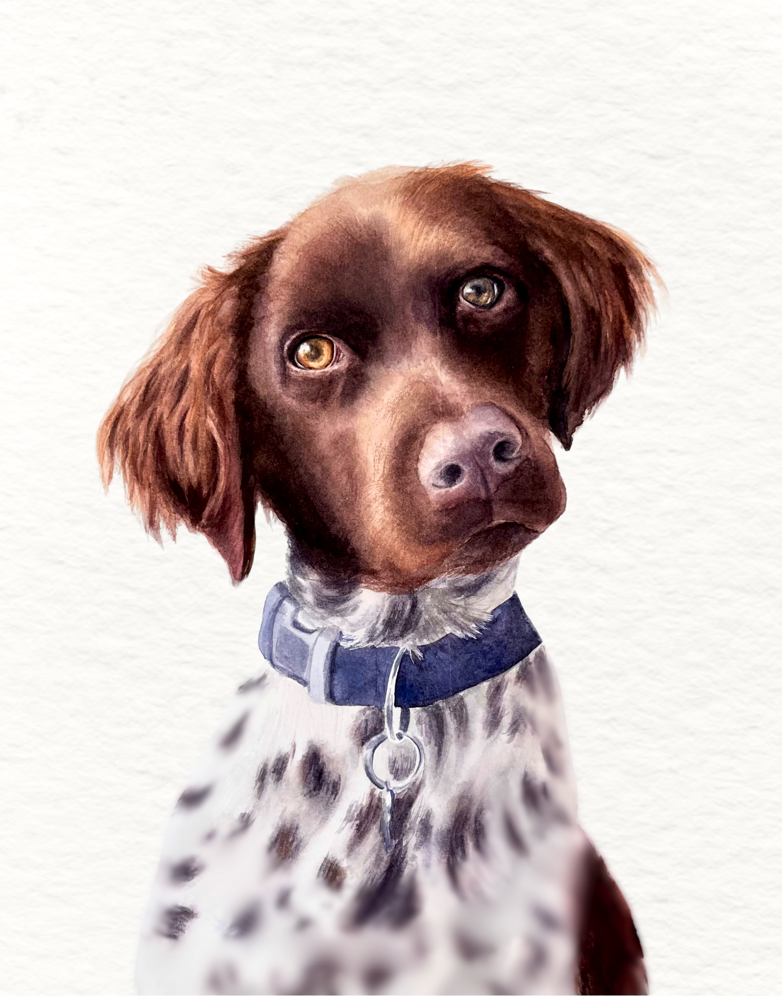 Zoe - Dog Portrait in Watercolor