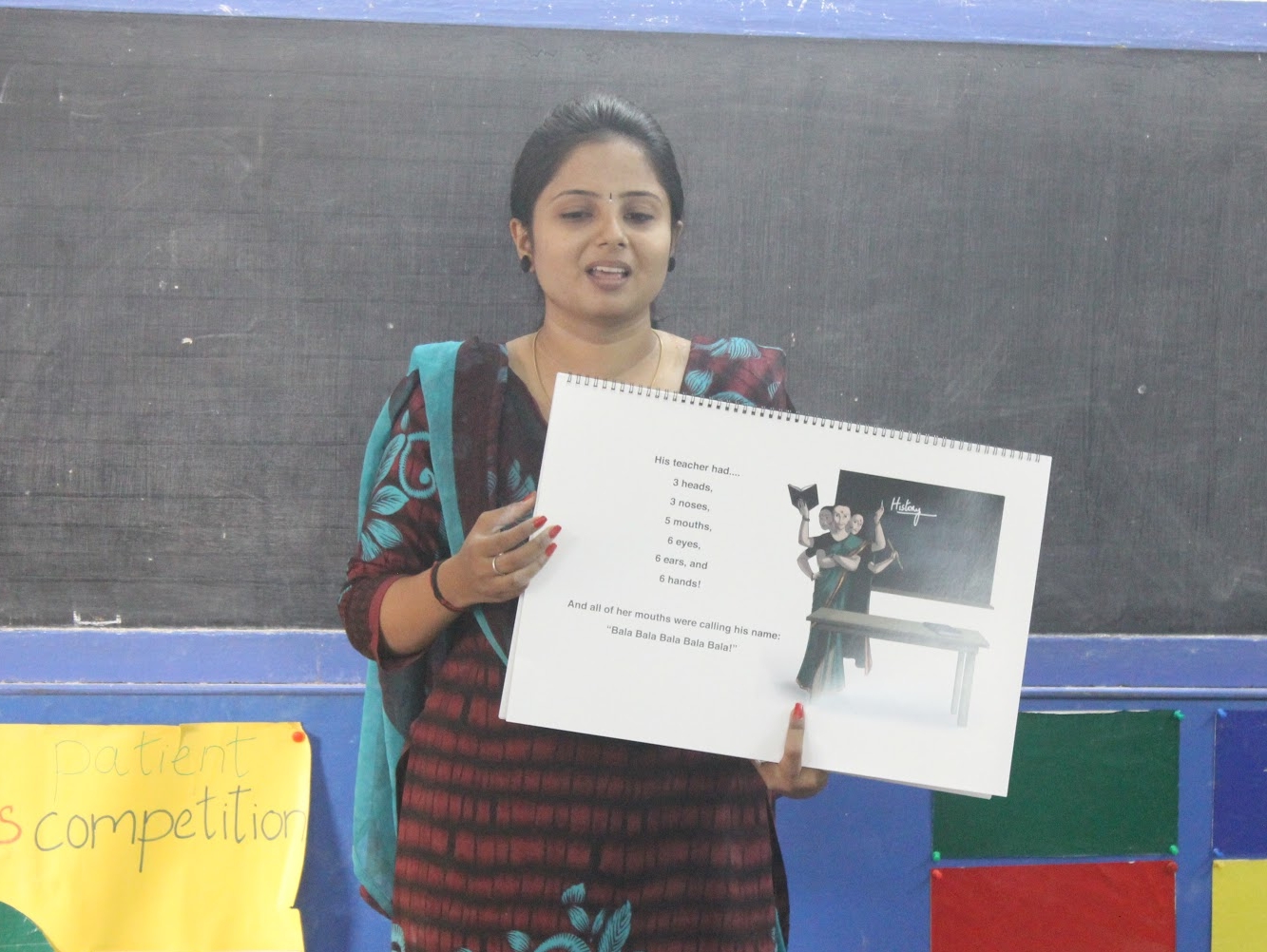 Story book with teacher's version for reading out loud in class