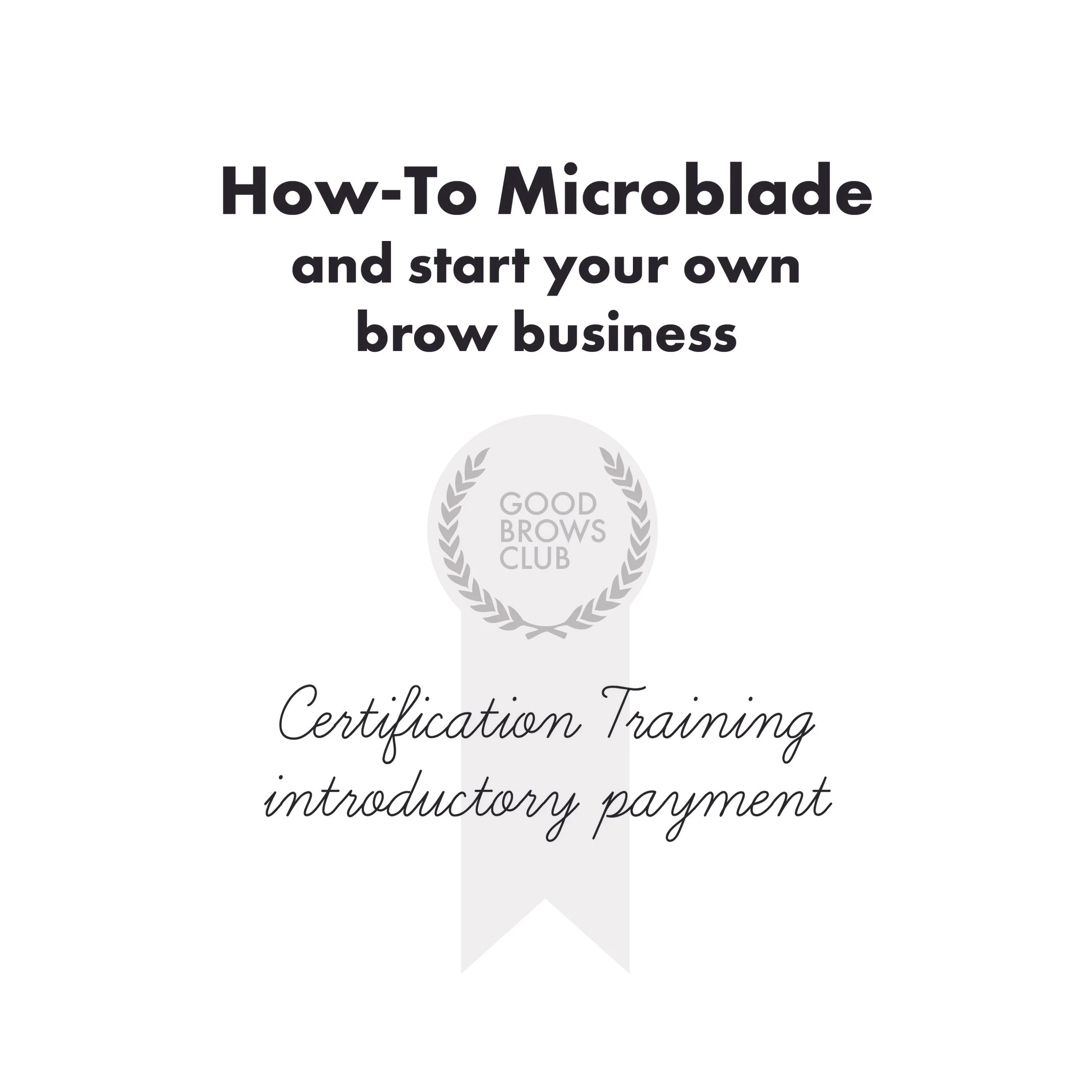 Certification Training - Initial Payment