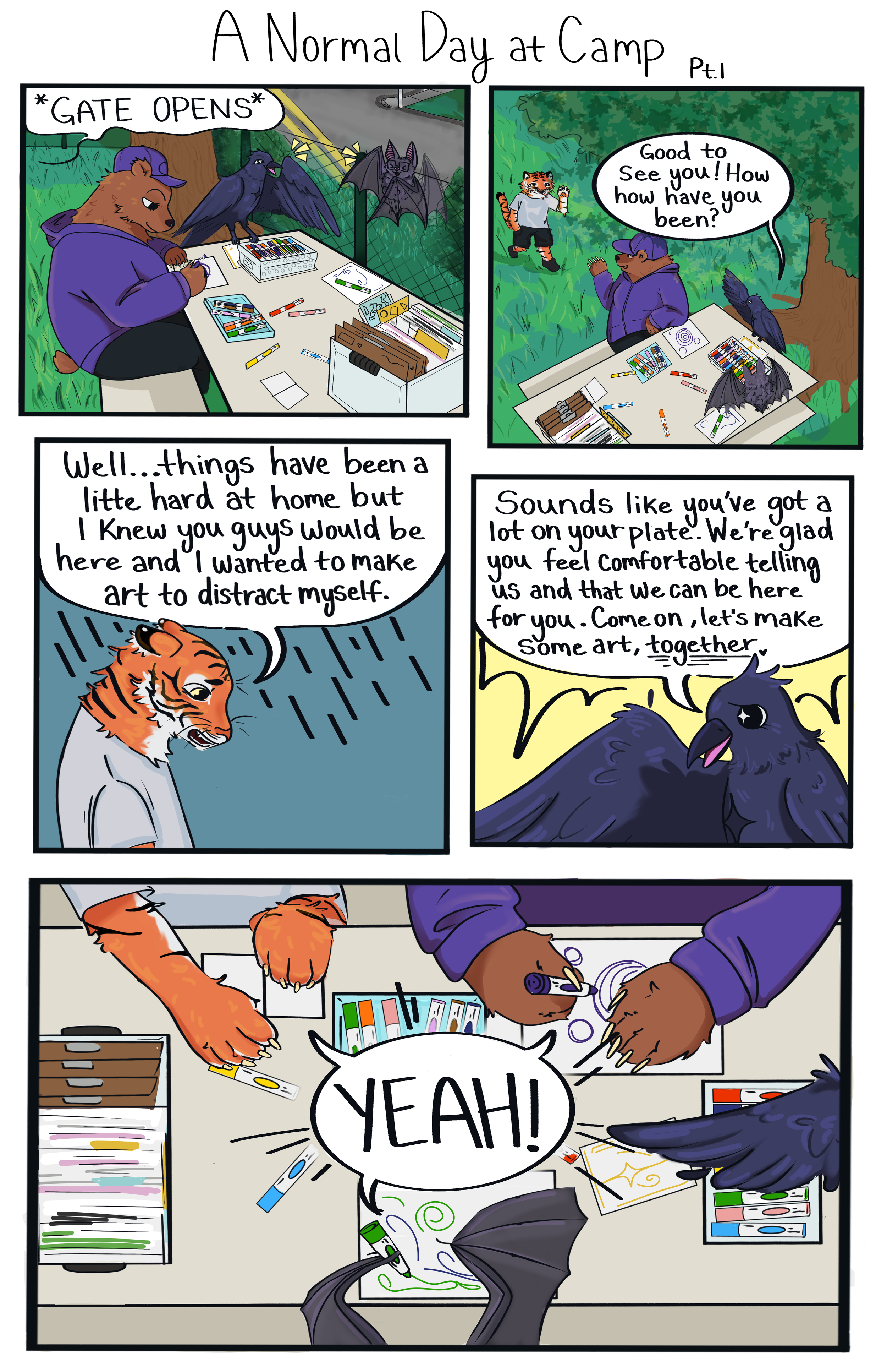 A Normal Day at Camp (Pt. 1) - Comic Strip 001 — NOMADstudio