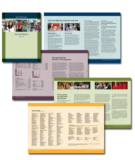 Annual Report for Mark Day School (formerly Saint Marks School) in San Rafael, CA.