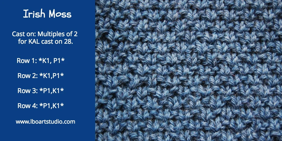irish moss knitting pattern