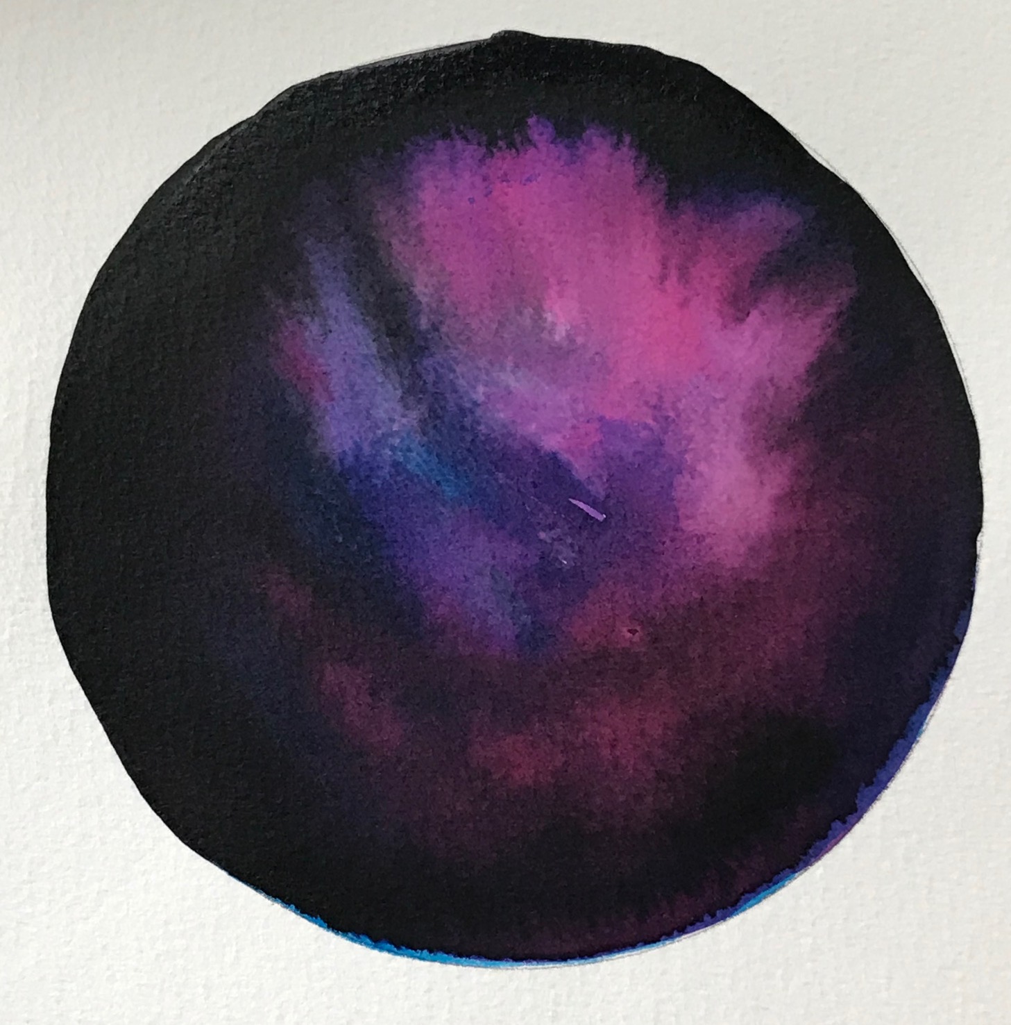Ink on cold pressed paper, 6x6 inches, 2019