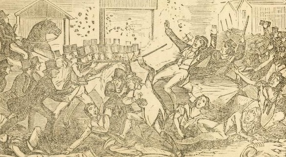 Fight Between the Rioters in Kensington (Image courtesy History Matters )