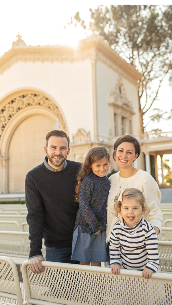 Balboa Park Portraits  Family Photos at Spreckels Organ Pavilion