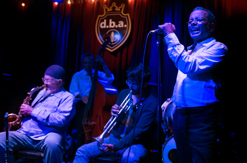 John Boutté sings his popular song 'The Treme Song' at a bar on Frenchman Street in New Orleans. 