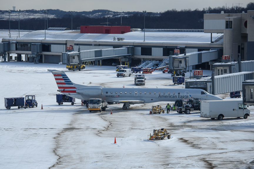  An American Eagle plane sits at one of the gates at Pittsburgh International Airport on December 14, 2017 in Moon, Pa. 
CREDIT: Justin Merriman for The Wall Street Journal 