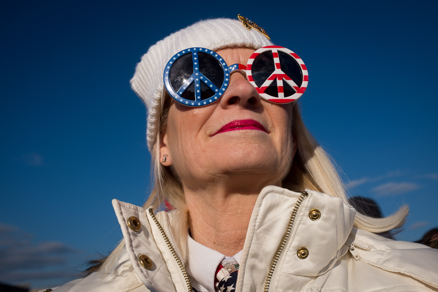  Diane Stecik of Elizabeth, Pa., waits in a line prior to President Donald Trump's rally for Rick Saccone, a Republican candidate for Pennsylvania's 18 congressional district, on Saturday evening, March 10, 2018 at Atlantic Aviation in Moon Township,