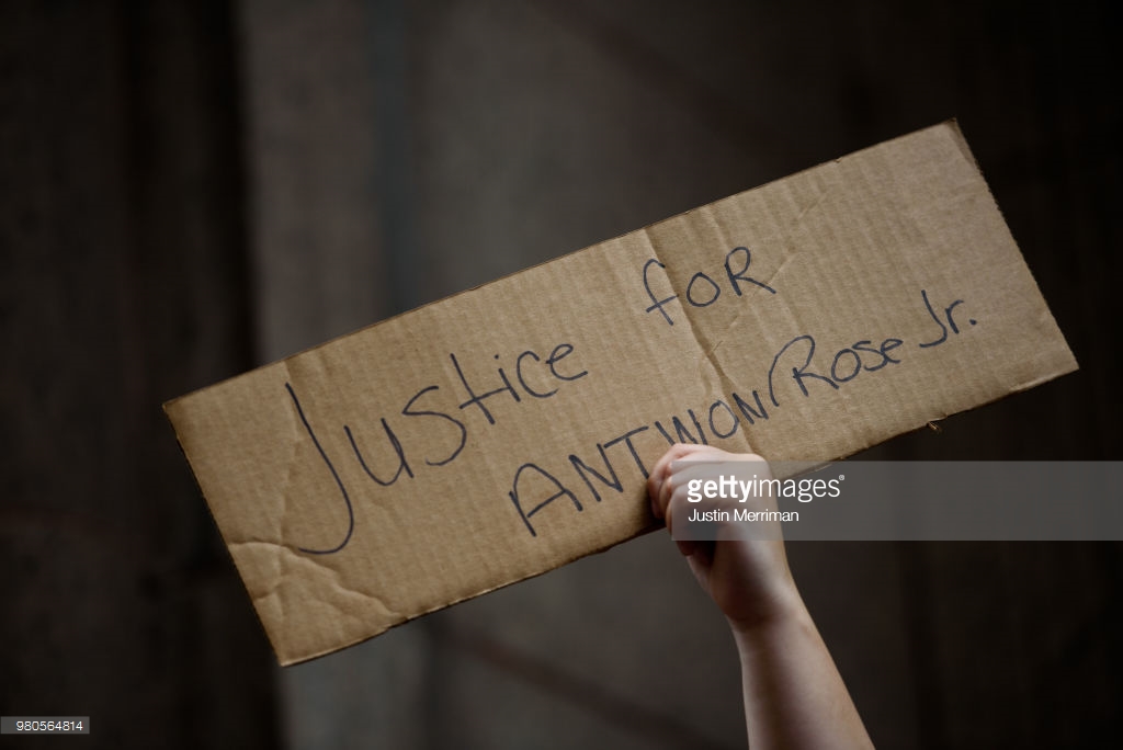  Over 200 people gathered for a rally to protest the fatal shooting of an unarmed black teen at the Allegheny County Courthouse on June 21, 2018 in Pittsburgh, Pennsylvania. Antwon Rose, 17, was killed by an East Pittsburgh police officer Tuesday nig