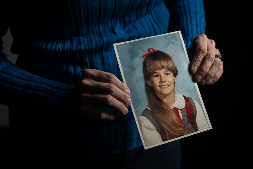  Jennifer Goetz holds a photo of herself from the age when she was a patient and victim of Dr. Johnnie ÒJackÓ Barto.  