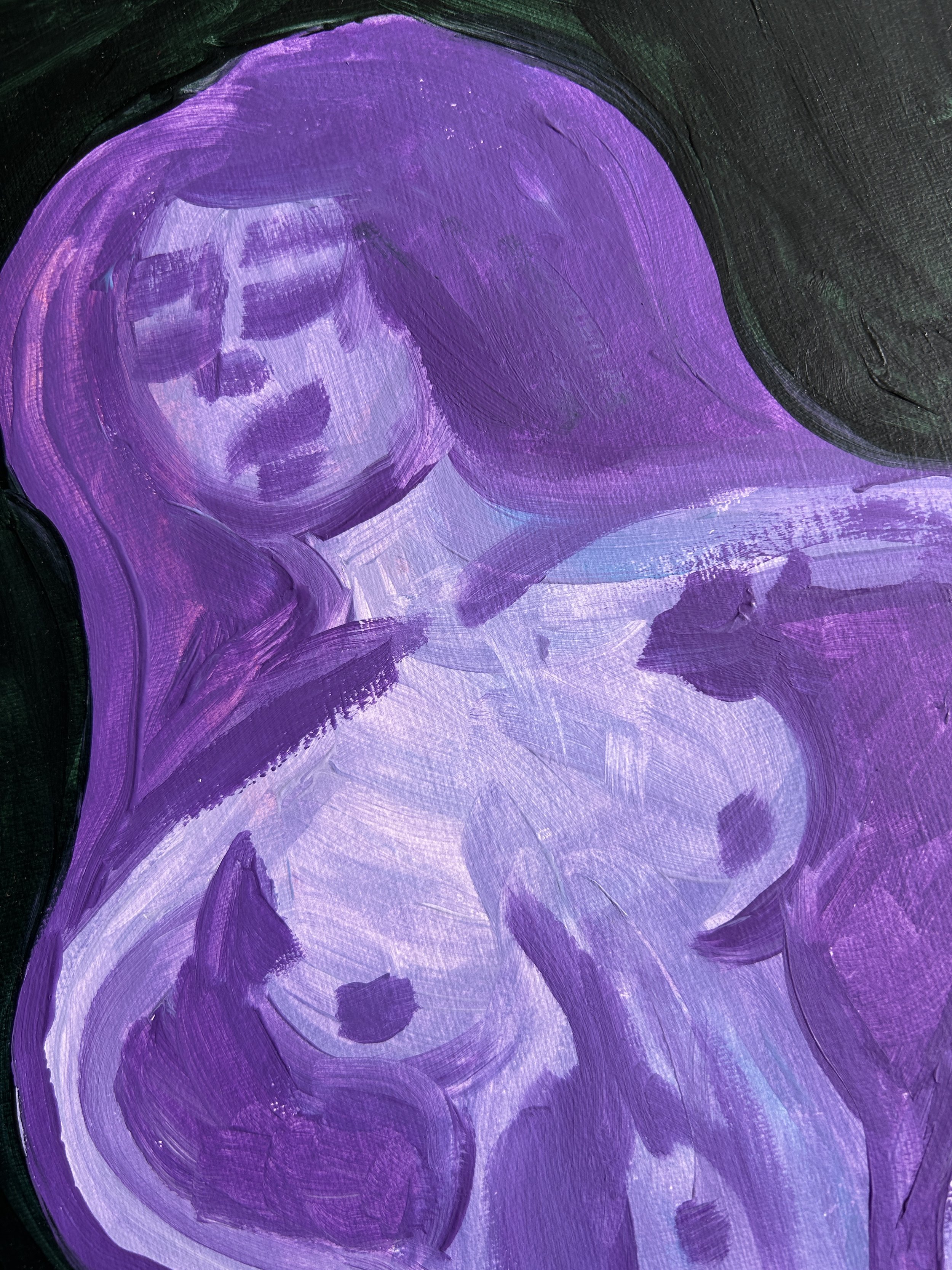No Title – originales Kunstwerk mit Acrylfarbe auf Papier