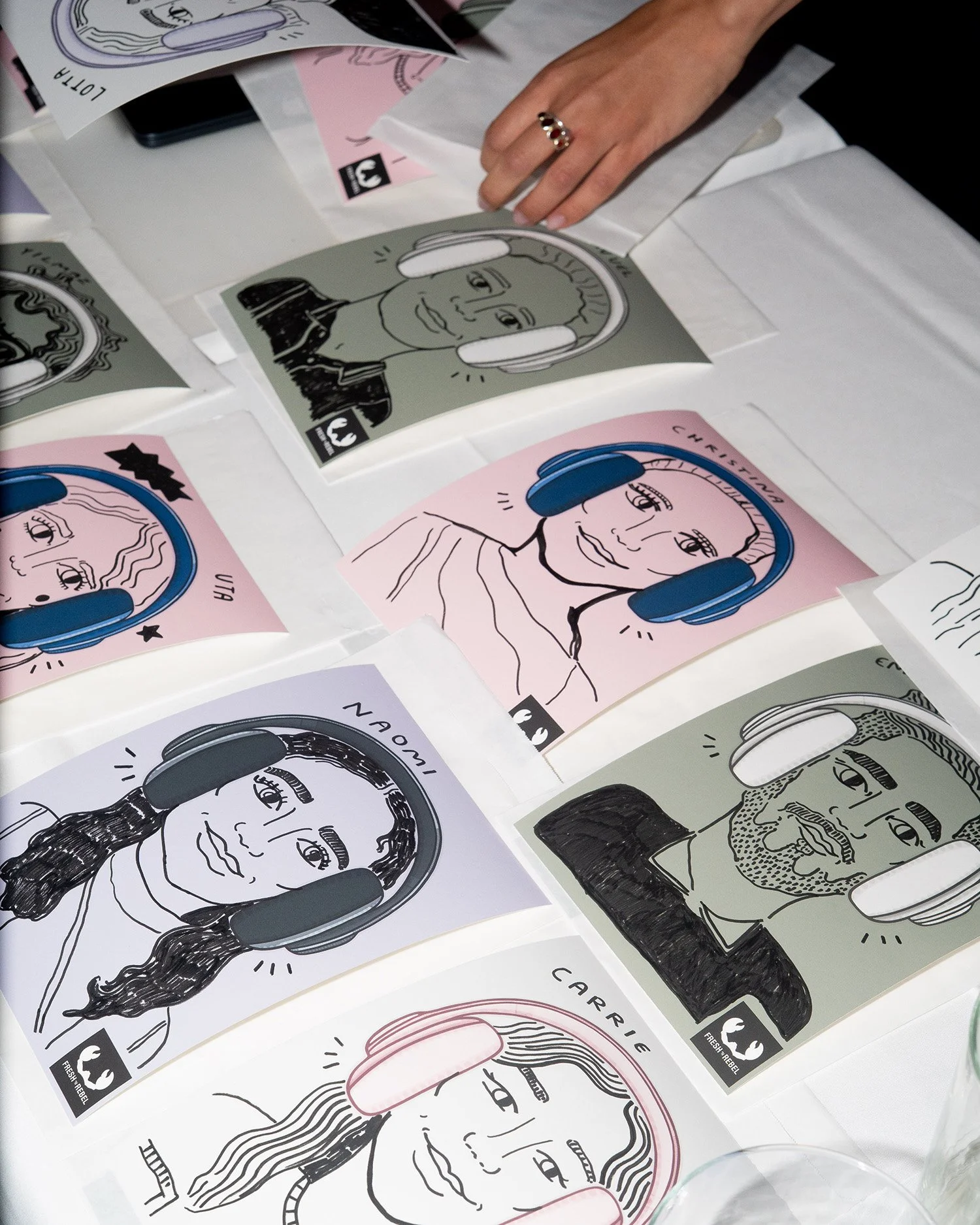 Live Illustrationen für Fresh 'n Rebel. Ein PR Event bei dem ich live Portraits malen durfte.