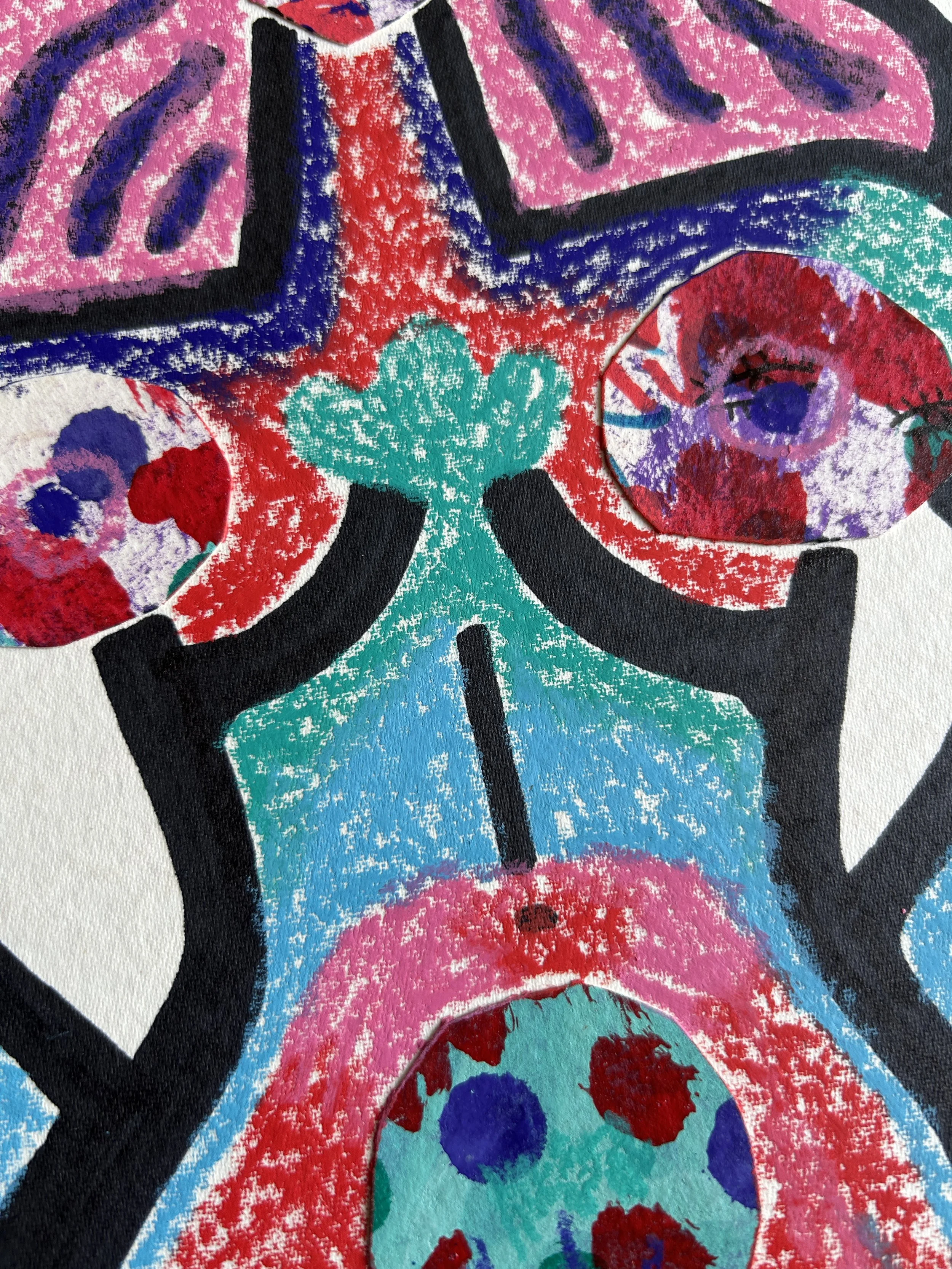 WOMAN – originales Kunstwerk mit Marker und Buntstift auf Papier