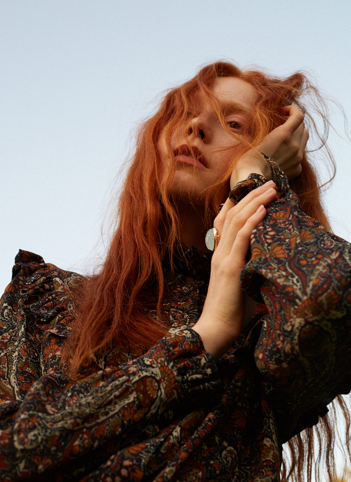 Blouse: Saint Laurent Ring: Colleen Rosenblatt
