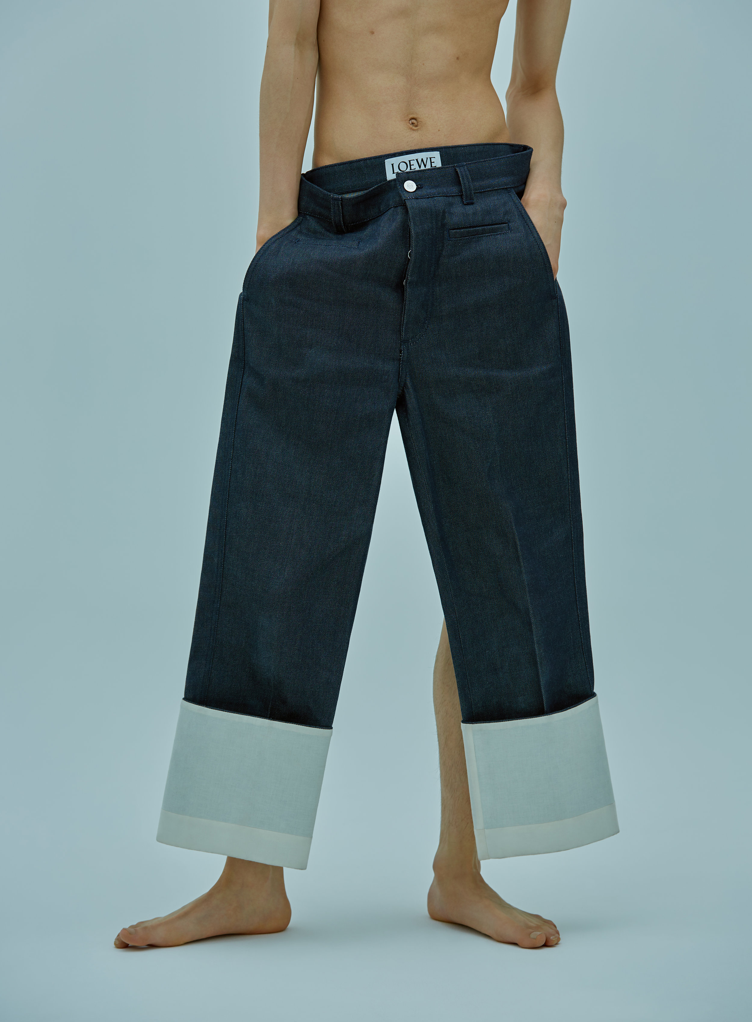 Denim Trousers: Loewe Necklace: H.R