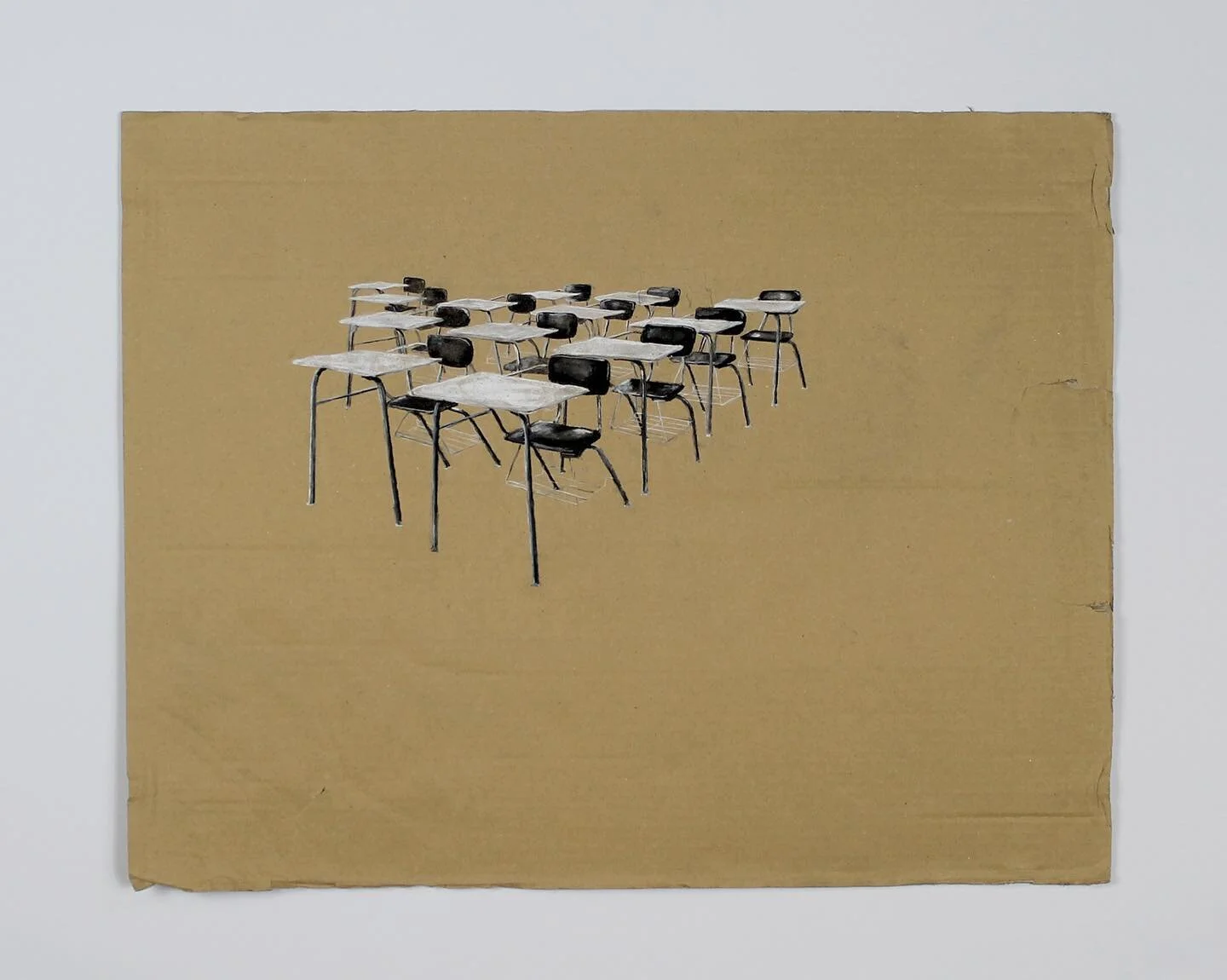 classroom
charcoal on cardboard
40x60cm