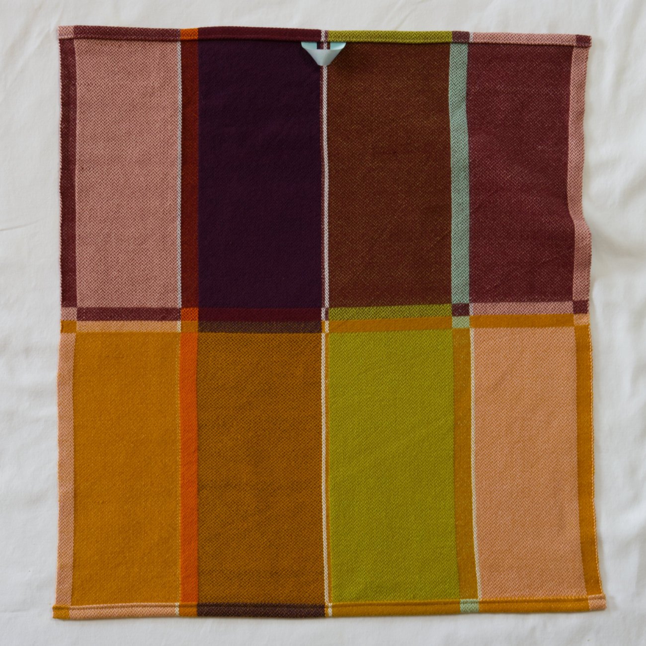 Colorblock Towel in Wine:Pumpkin Back.jpg