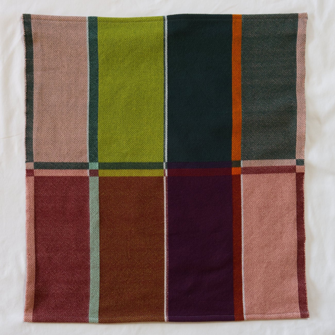 Colorblock Towel in Forest:Wine Front.jpg
