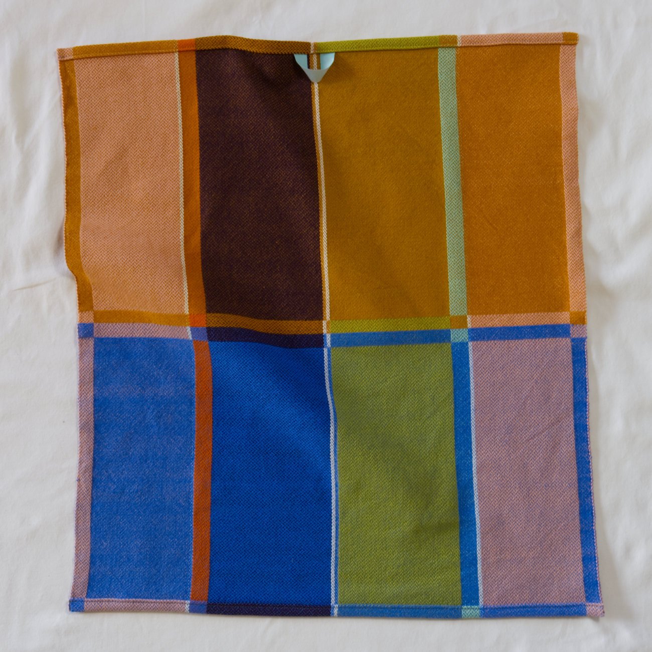 Colorblock Towel in Royal Pumpkin Back.jpg