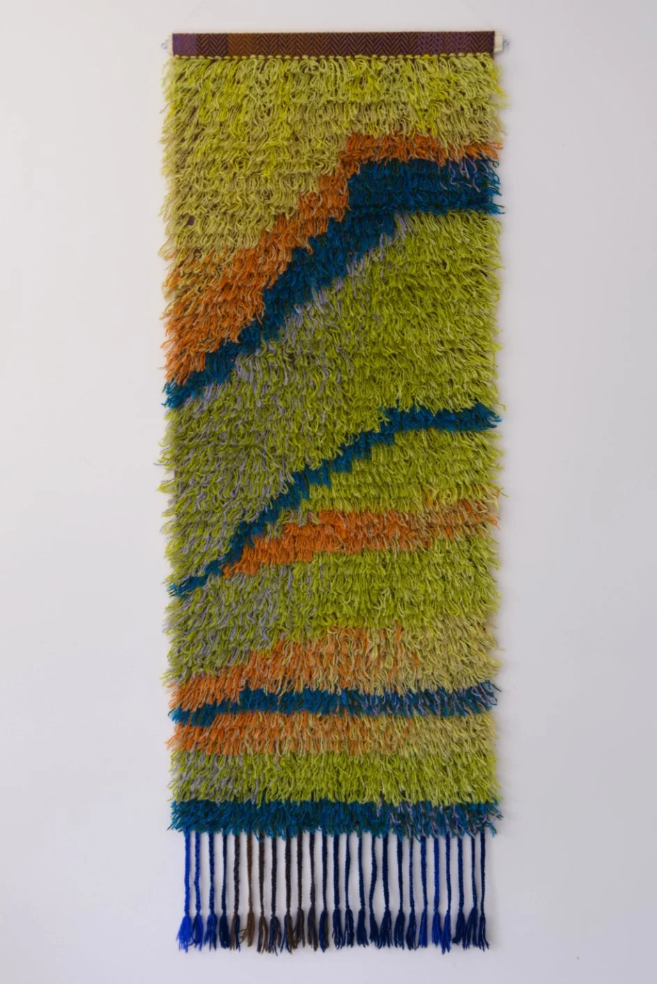 Margaret's Score
60x22”
Hand Dyed Wool spun from Gotland-Finn Sheep
2025