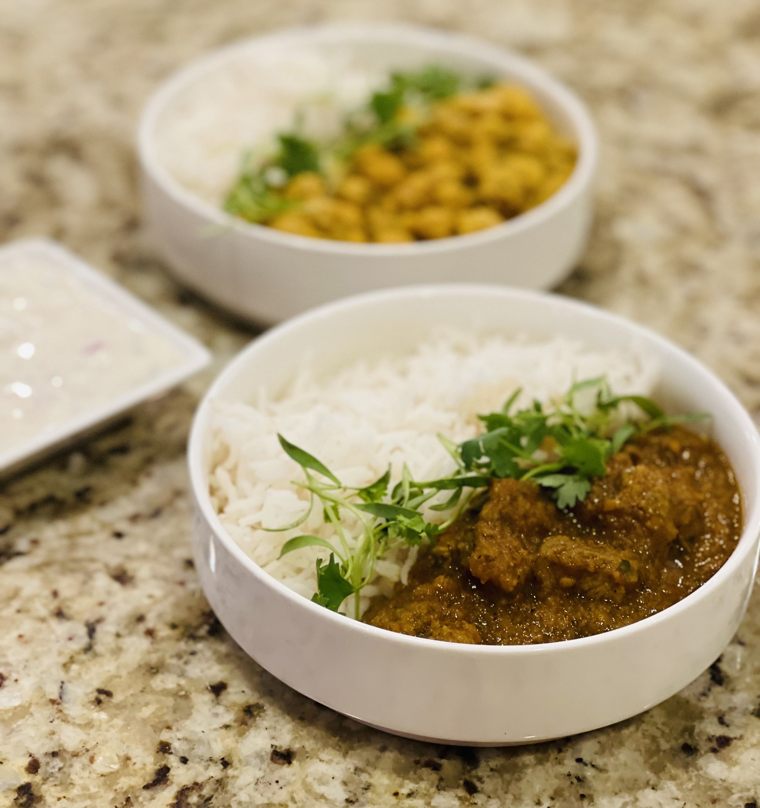  Lamb rogan josh / Channa masala 