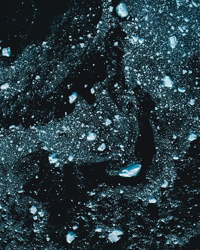 A galaxy of ice. 
Shapes emerge as the waves from distant calving events roll through. These scenes represent a small window into the rapidly changing landscape of the Polar regions.