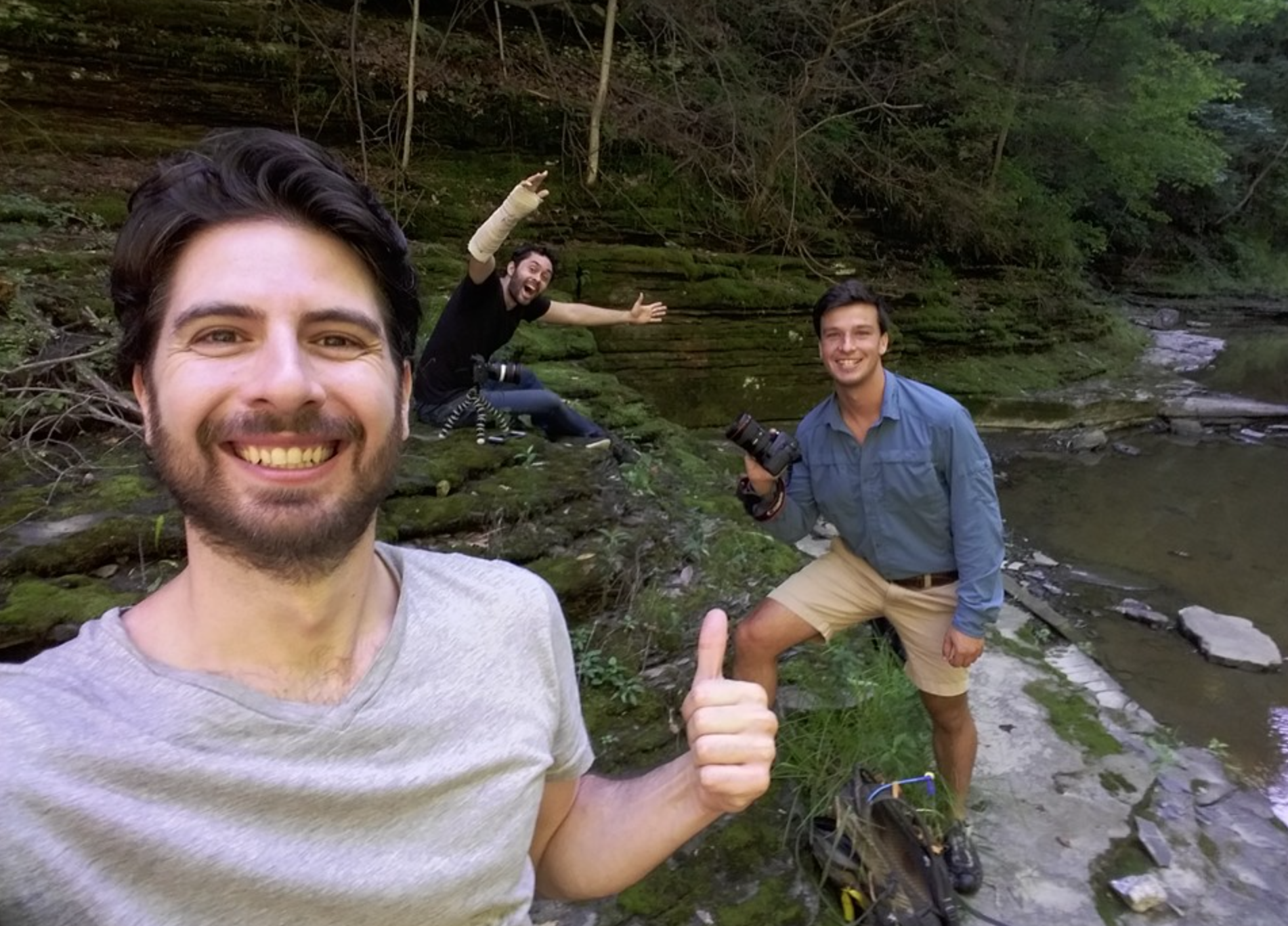 On location in Watkins Glen Gorge.