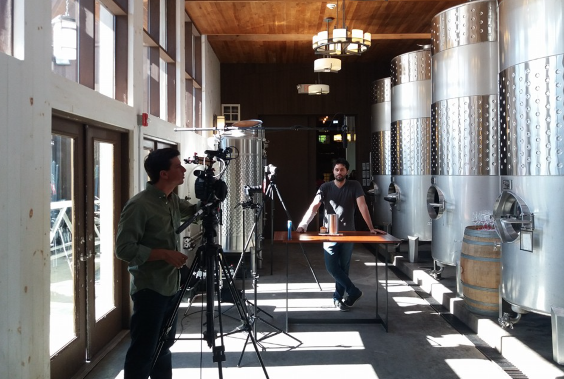On location at Hermann J. Wiemer Vineyards.
