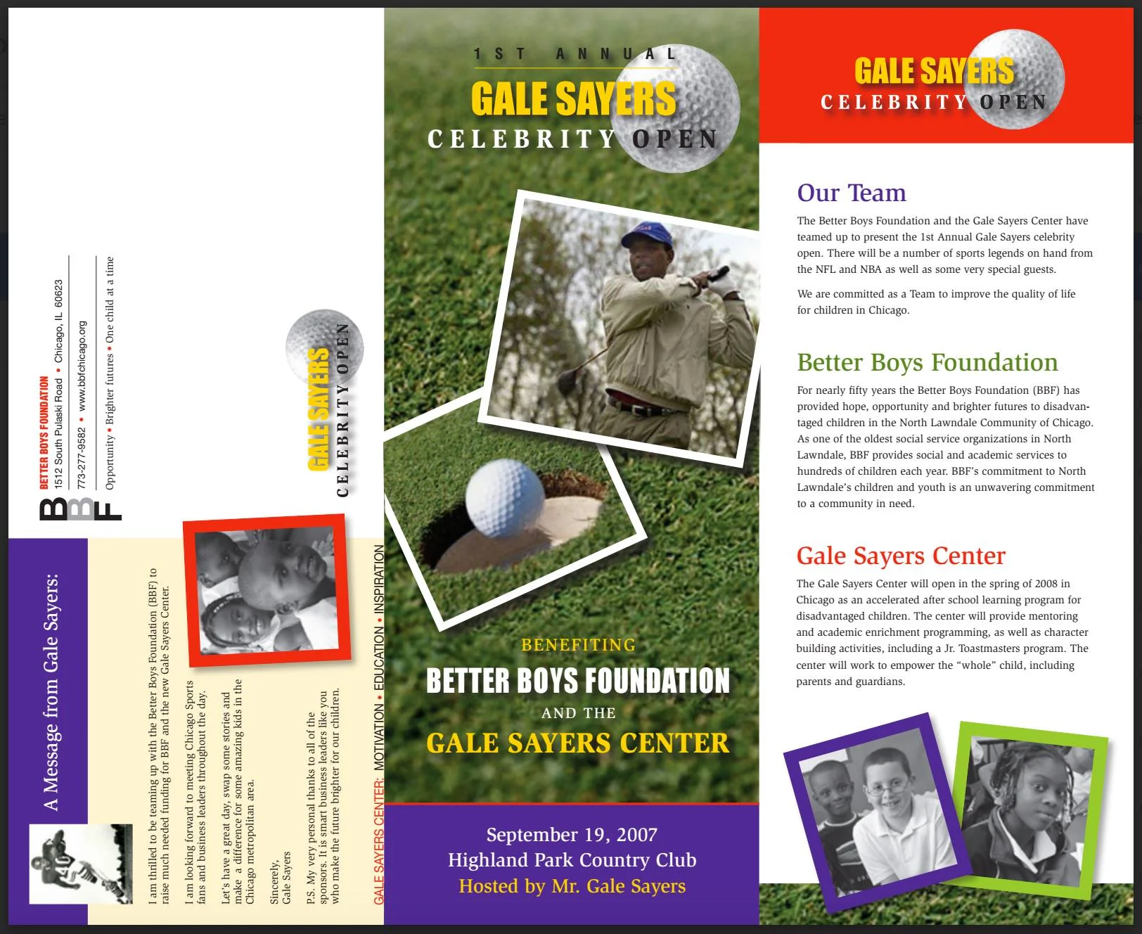 Gale Sayers Center | Celebrity Golf Open | Joanne Klee Marketing Full Service Event Management