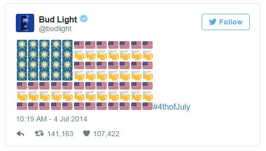 World Emoji Day the Cornerstone of Social Media Tools Budlight 4th of July Advertisement
