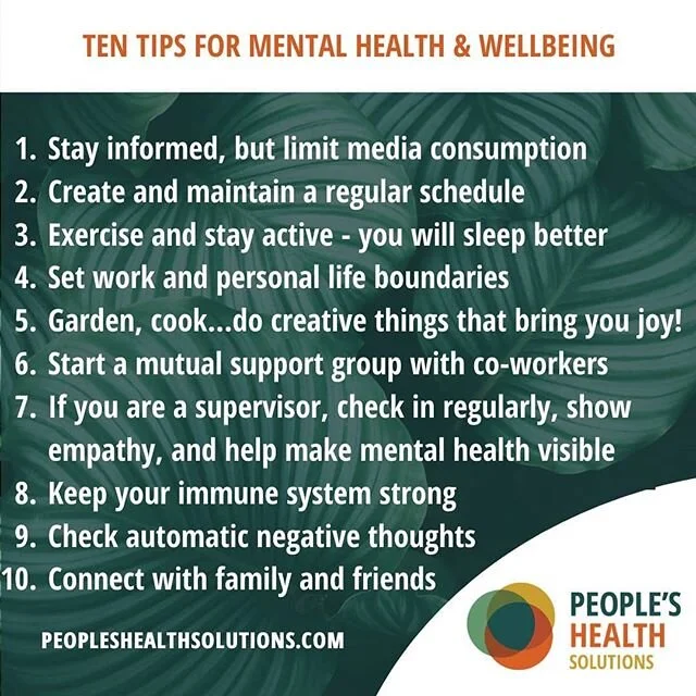 Sharing tips to support mental health and wellbeing during these extraordinary times, with credit to @apapsychiatric, @namicommunicate, @nationalcouncil, and @mentalhealthamerica. If you or someone you know could use support, free help is available f
