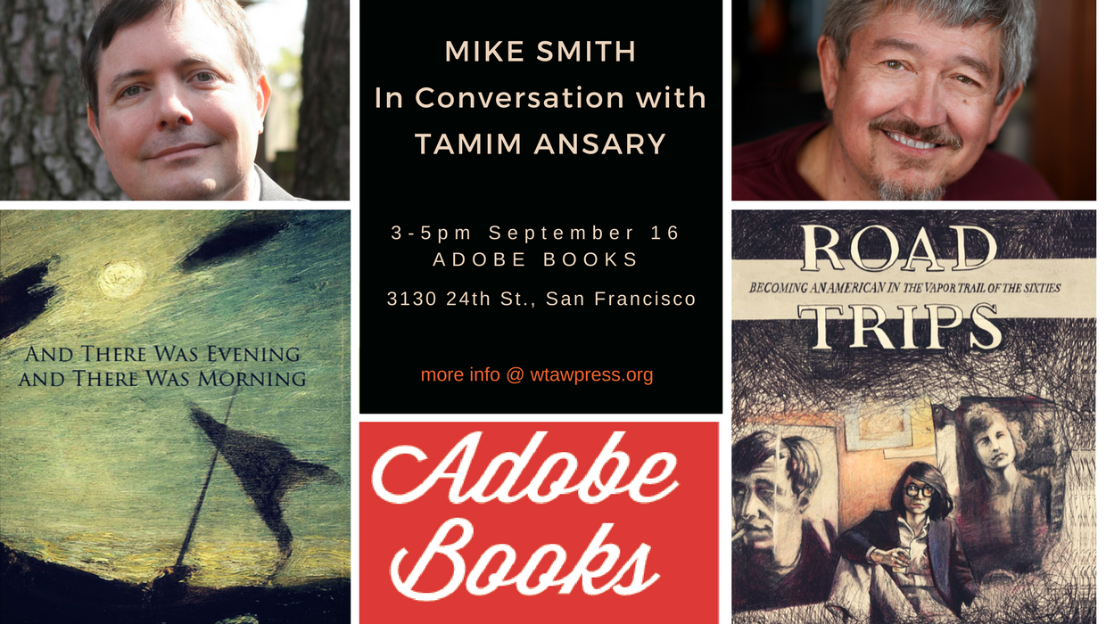 Mike Smith with Tamim Ansary at Adobe Books September 16 2017.png