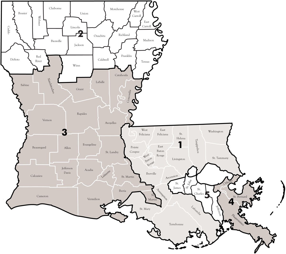 Louisiana Court of Appeal Map