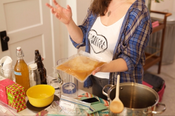 Our students are able to touch a scoby, smell teas, and taste a variety of home brews.