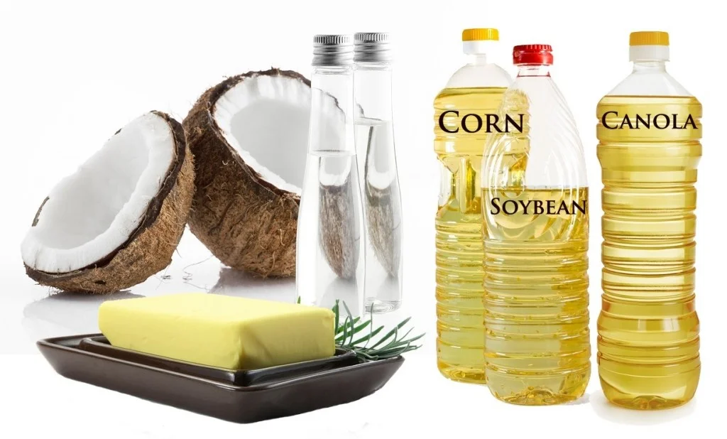 In this modern day war, traditional fats = good , vegetable oils = evil