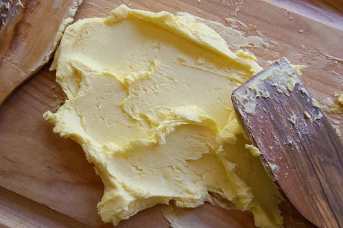 fresh butter from grass-eating cows should be rich, creamy, and very yellow