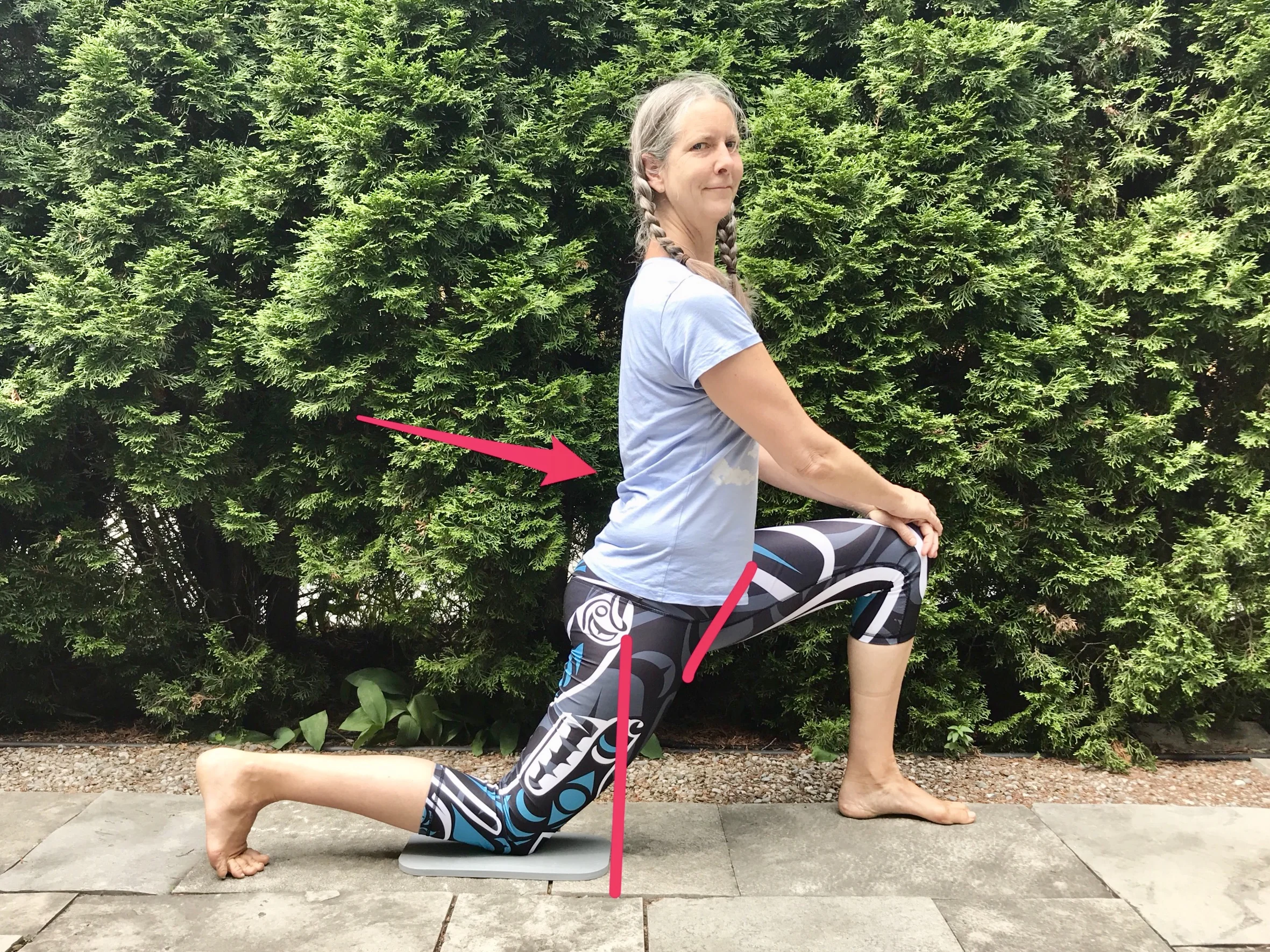 no hip extension at all, even though it "looks" like it. Crunch goes the low back, ouch goes the pelvis, weak stay the glutes