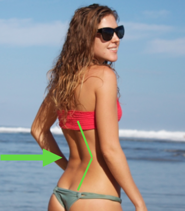 your lower back should not have a hinge in it. everrrrr. Hinging = hiding kyphosis