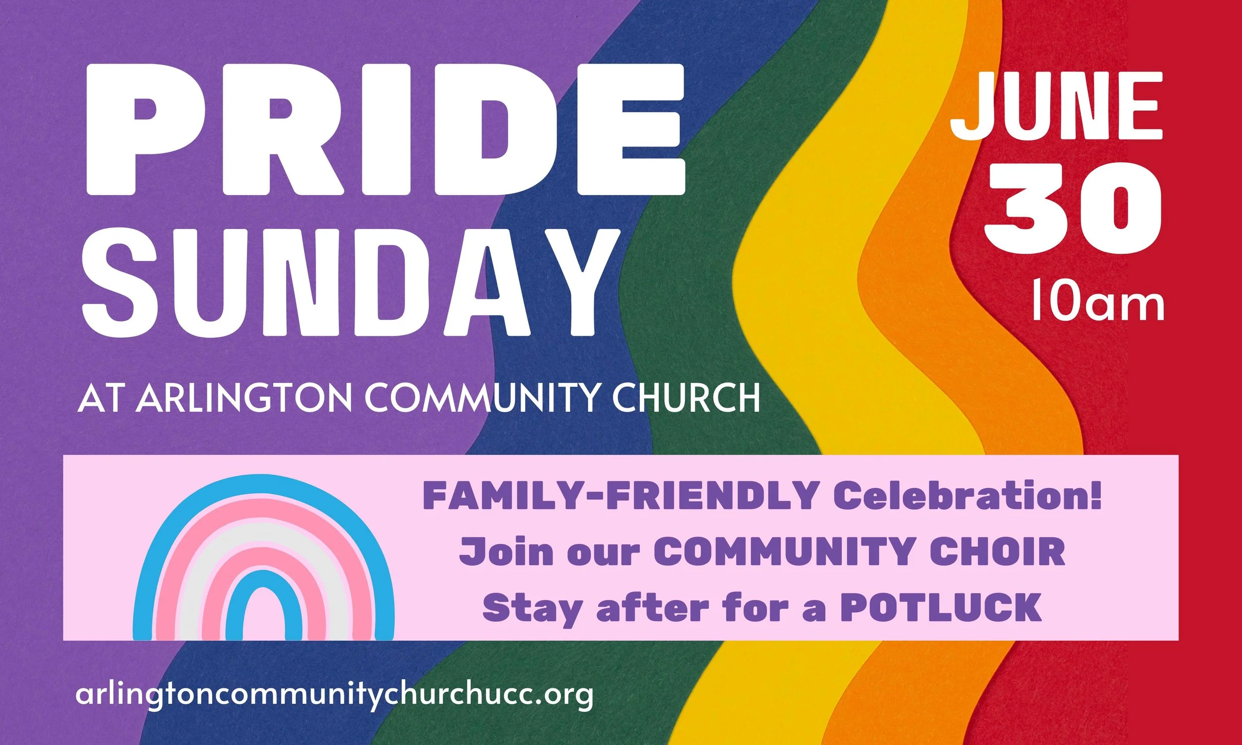 In-Person/Live-Stream Worship: Pride Sunday &amp; Community Potluck