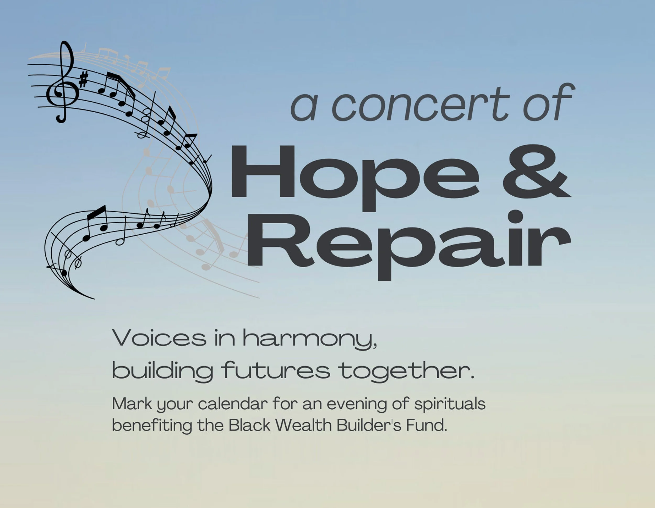A Concert of Hope and Repair